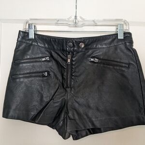 Faux Leather Shorts